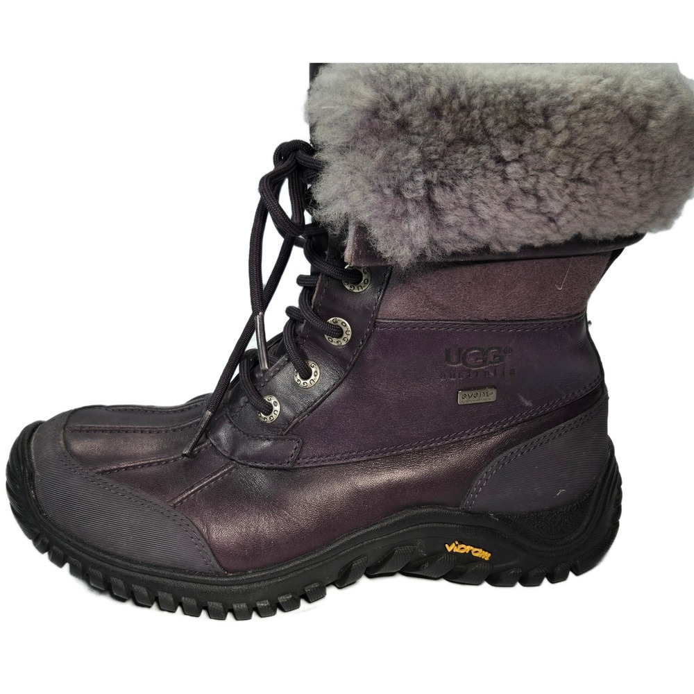 UGG Adirondack II Purple Leather Suede Winter Boots Vibram Sole 1909 Womens 6